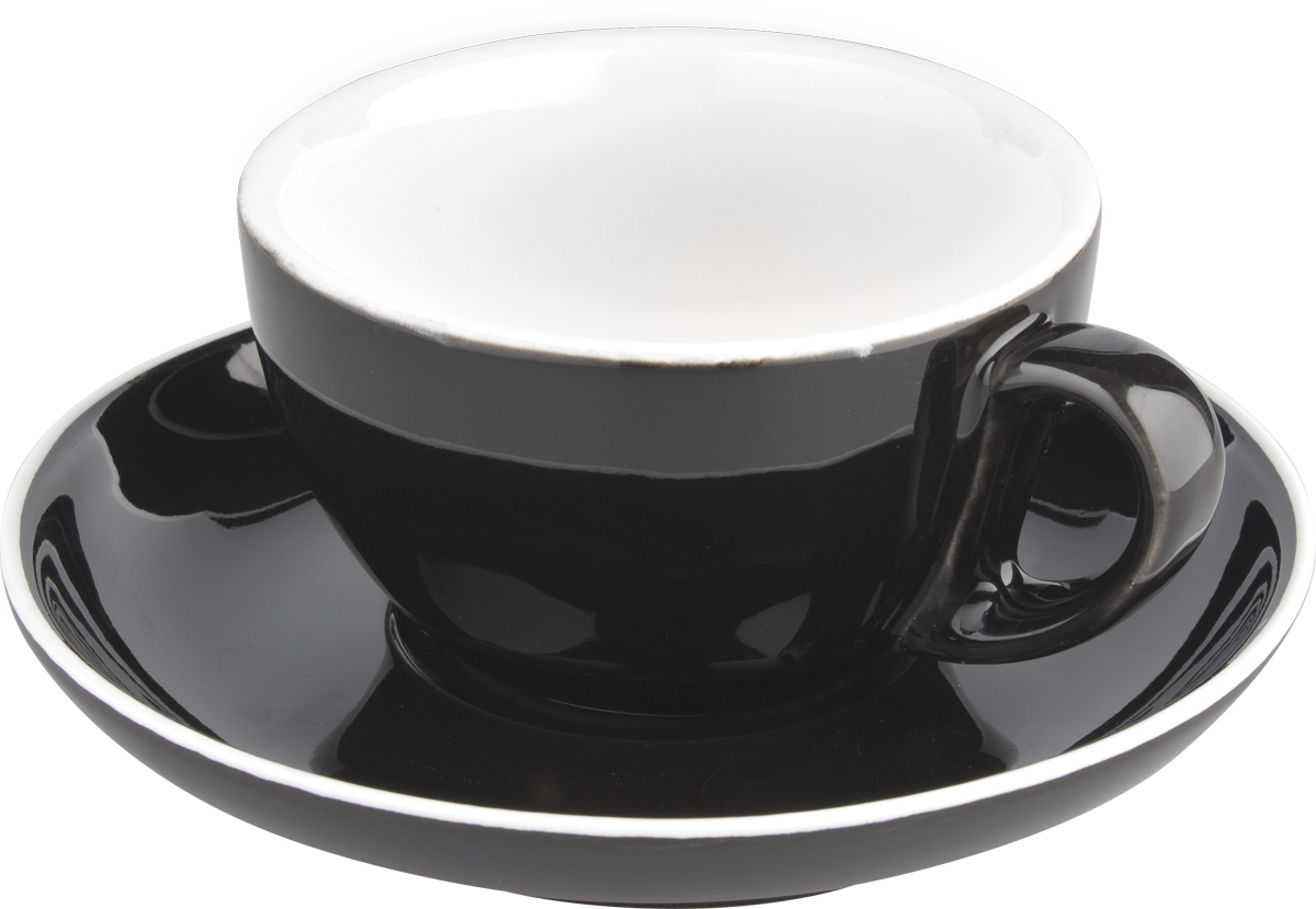 Cappuccino Cup Italia Black, black and white - 200ml