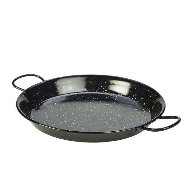 Paella pan, black enamel - 30cm (6 pcs.)