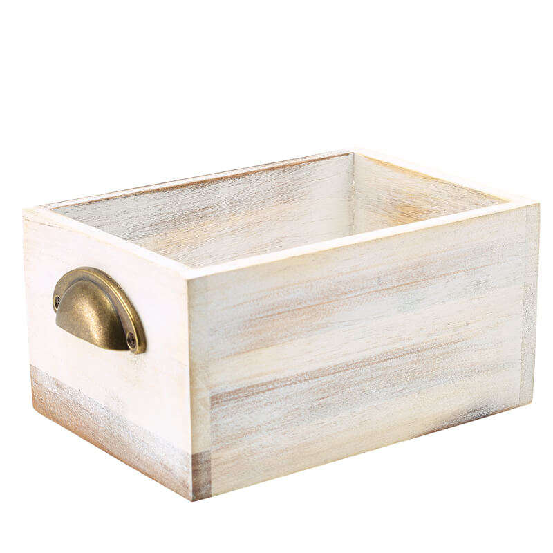 Display drawer, acacia wood, 21,5x15x11cm - white