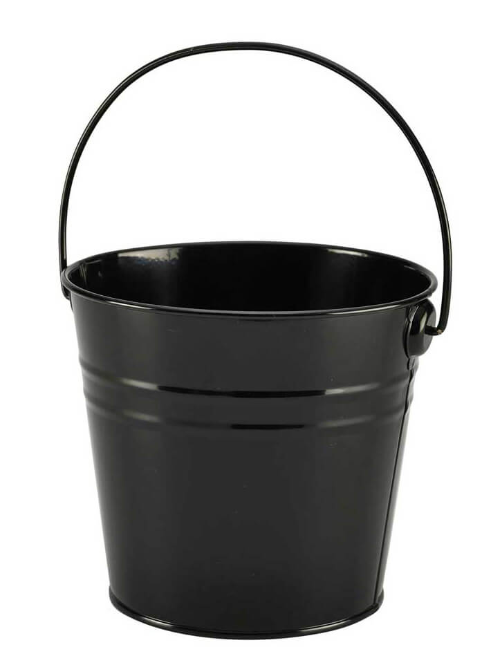 Bucket, black - stainless steel (2,1L)