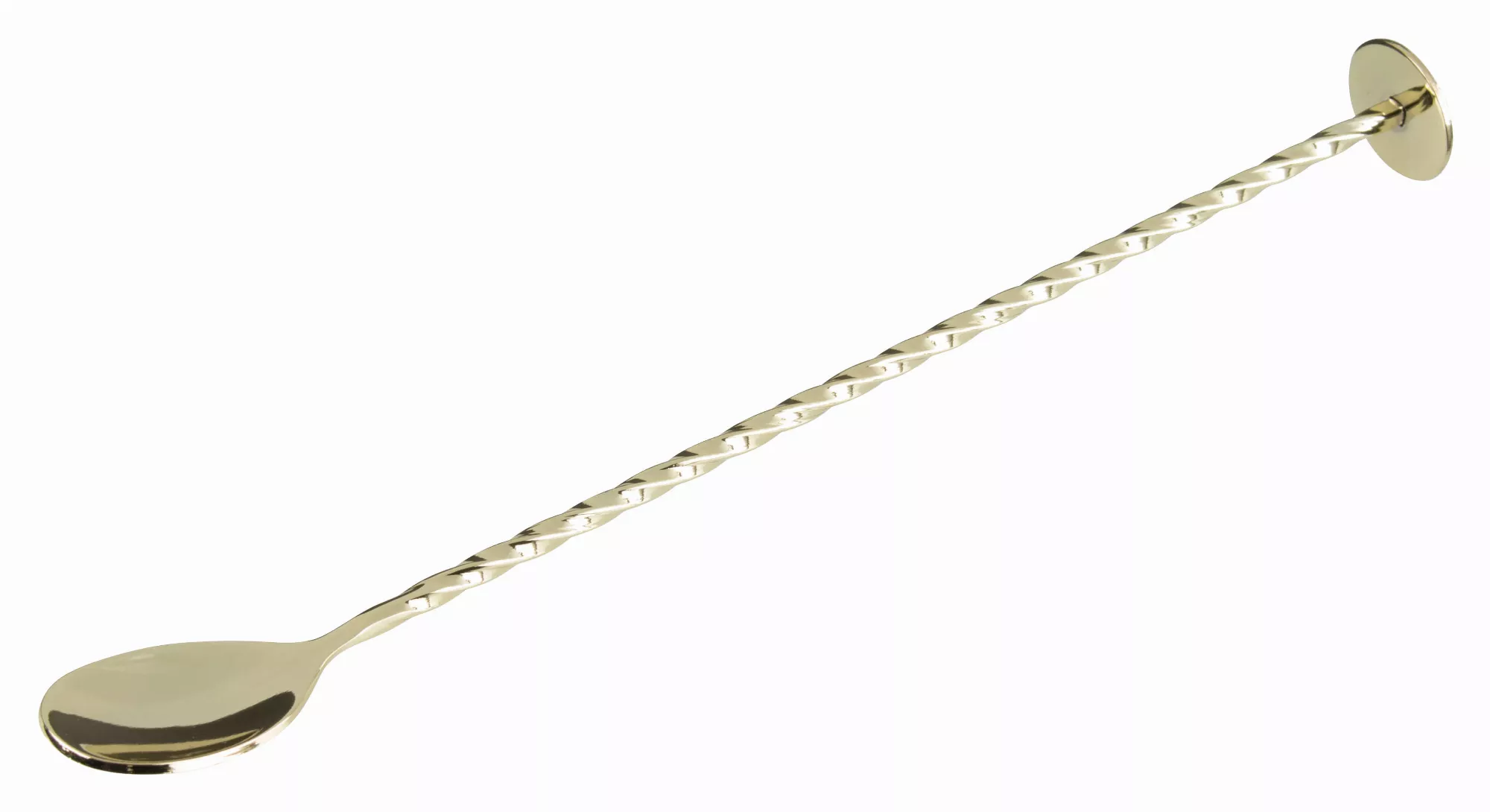 Bar spoon Disc, gold-colored, Uberbartools - 25,5cm Bar spoon Disc, gold-colored, Uberbartools - 25,5cm