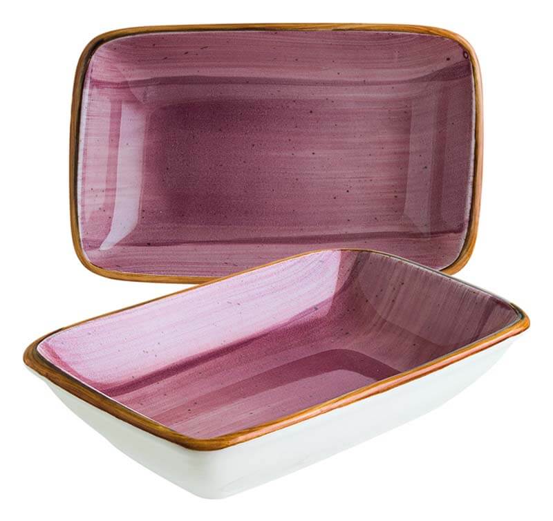 Bonna Aura Blackberry Moove rectangular dish 16x9cm purple - 12 pcs. Bonna Aura Blackberry Moove rectangular dish 16x9cm purple - 12 pcs.