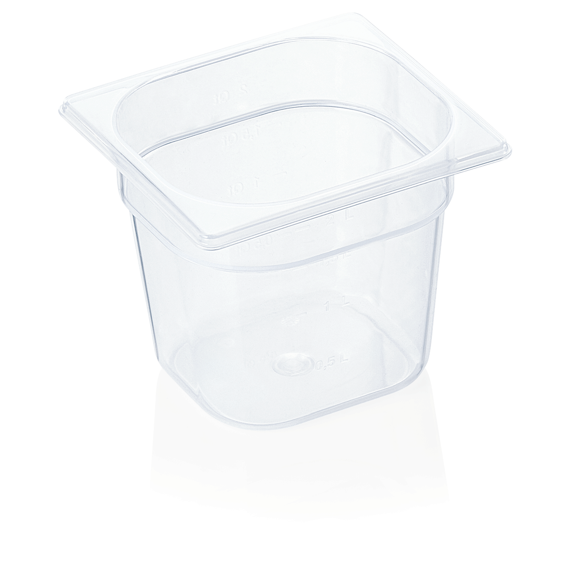GN 1/6 container with scale, polypropylene - H 15cm (GN 84 series)