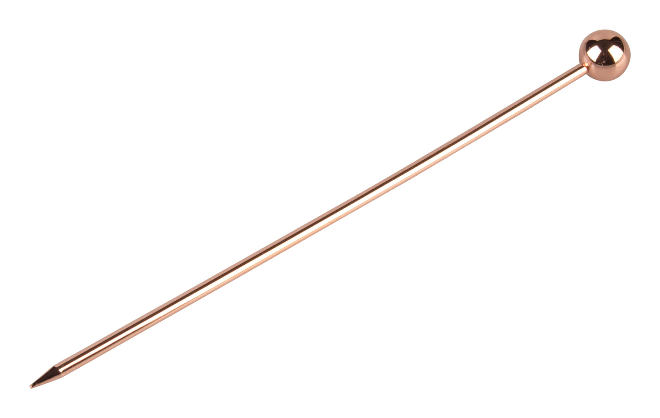 Cocktail skewer, metal, copper-colored - ball (10 pcs.)