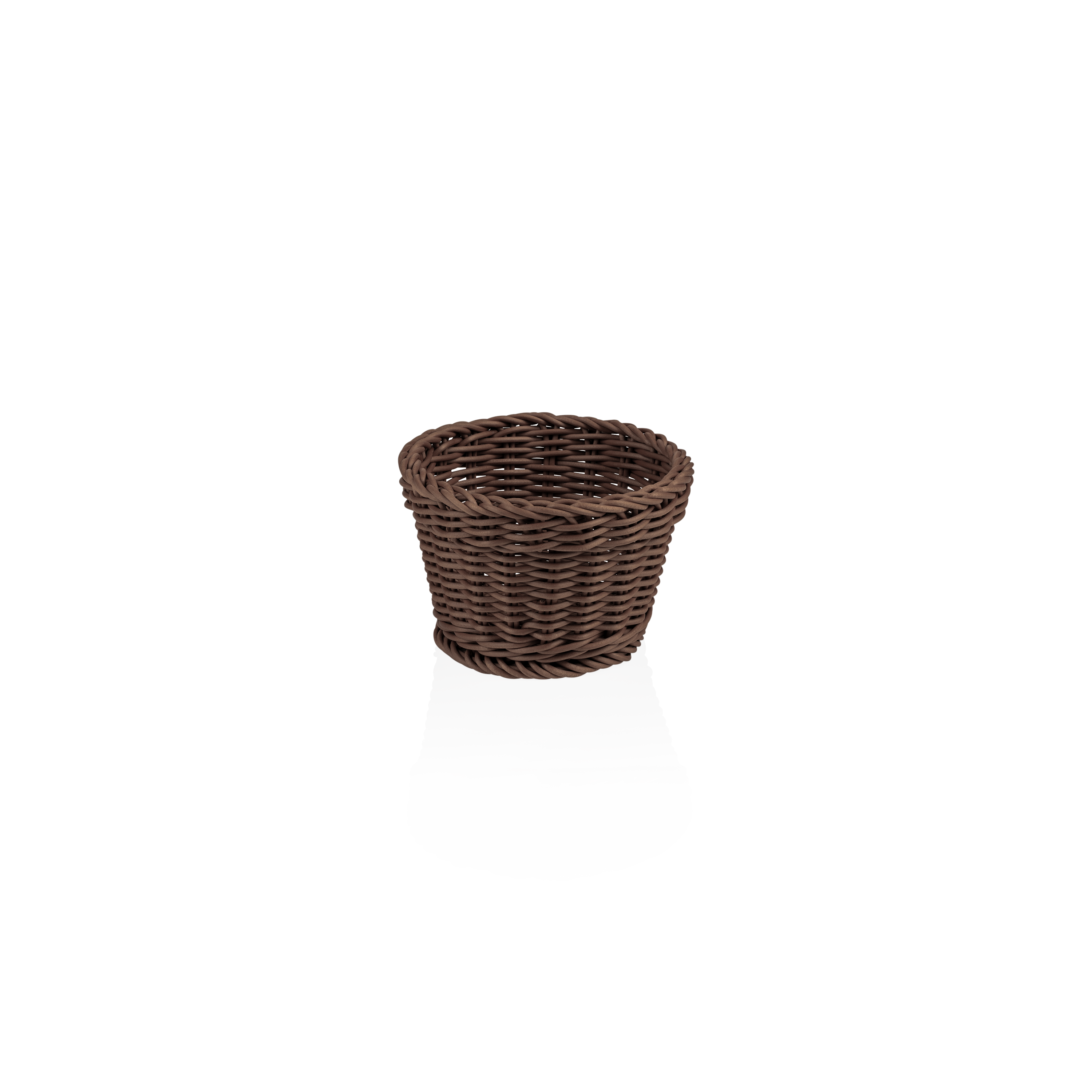 Round basket, polypropylene, brown - 13x10cm Round basket, polypropylene, brown - 13x10cm
