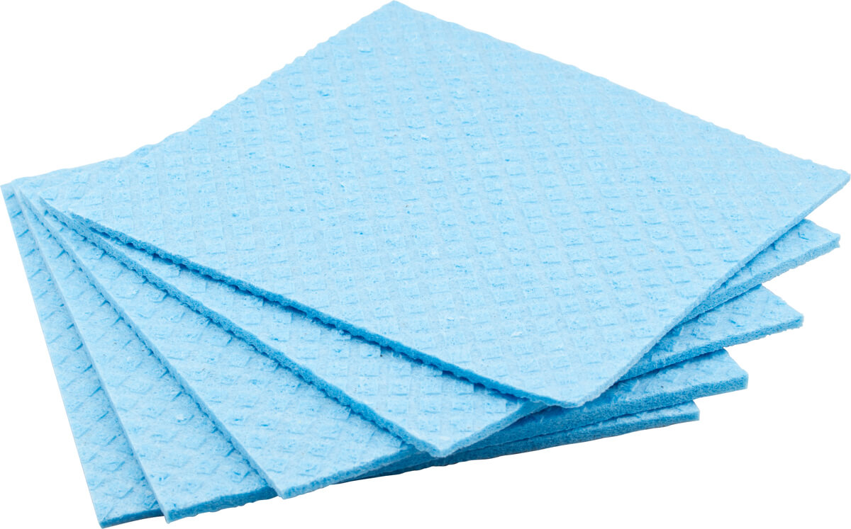 sponge cloth blue, 180x170mm - 5 pieces