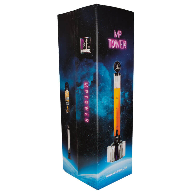 Beer tower / drink dispenser MP Tower - incl. 6 cups Beer tower / drink dispenser MP Tower - incl. 6 cups