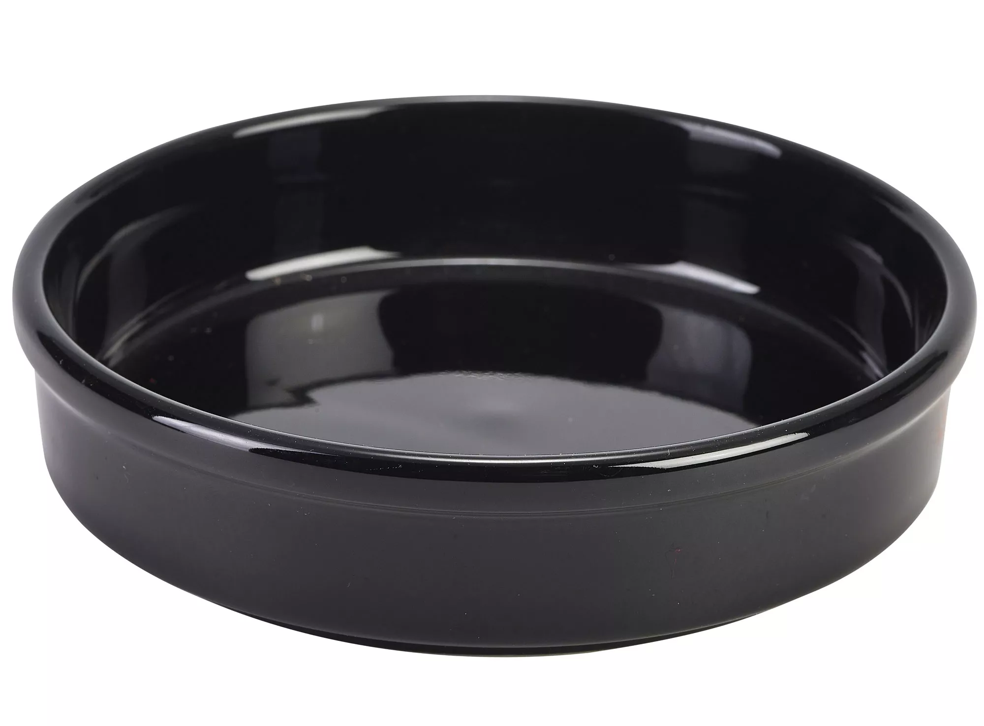 Porcelain round dish, black - 140ml (6 pcs.) Porcelain round dish, black - 140ml (6 pcs.)