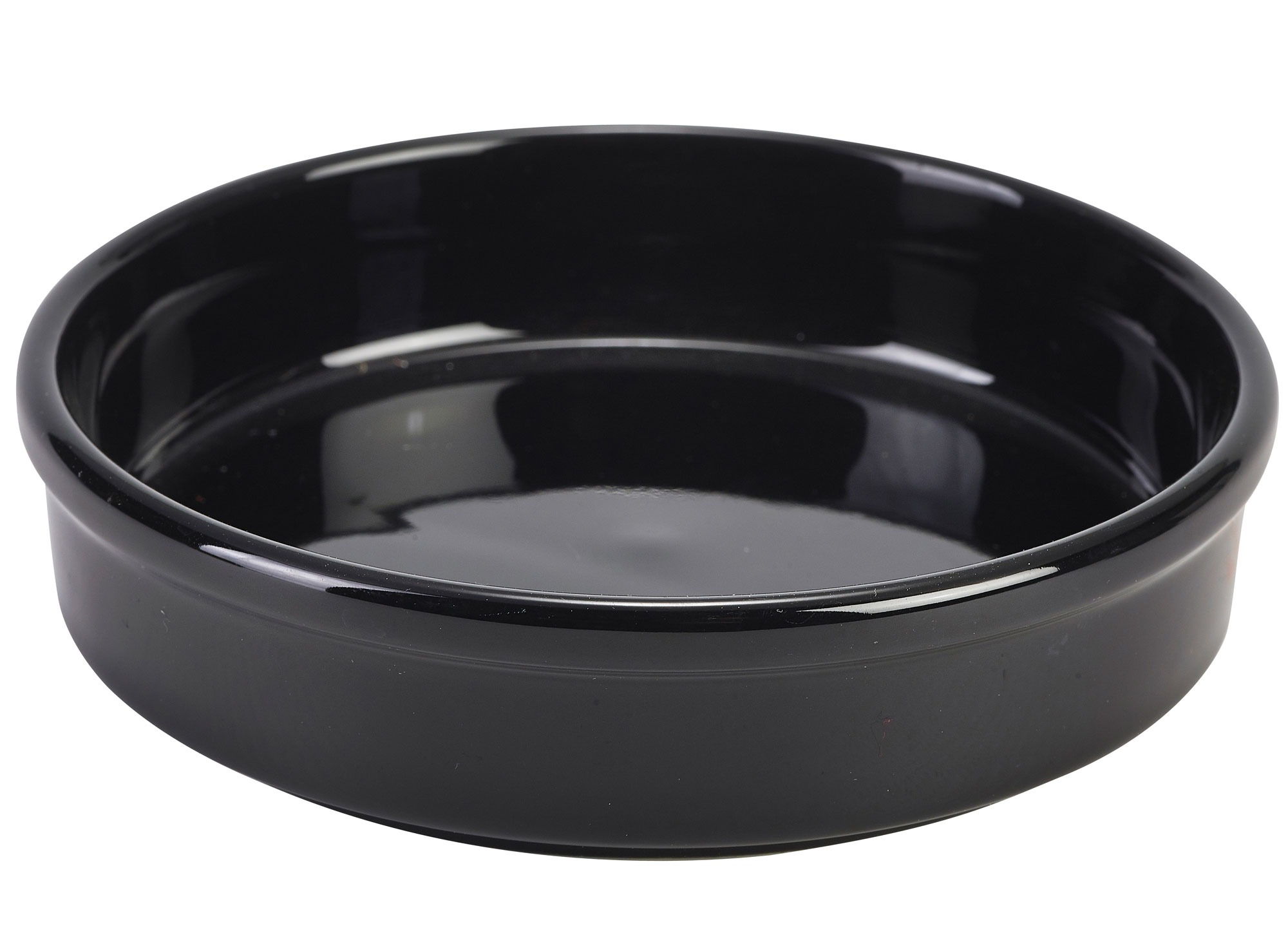 Porcelain round dish, black - 140ml (6 pcs.)