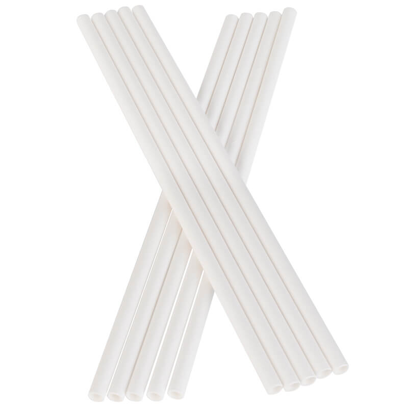 Drinking straws, paper (6x200mm), Prime Bar - white