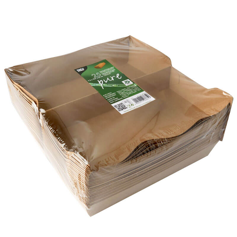 Baguette box, cardboard brown - 7,5x23,5x12cm (25 pcs.) Baguette box, cardboard brown - 7,5x23,5x12cm (25 pcs.)