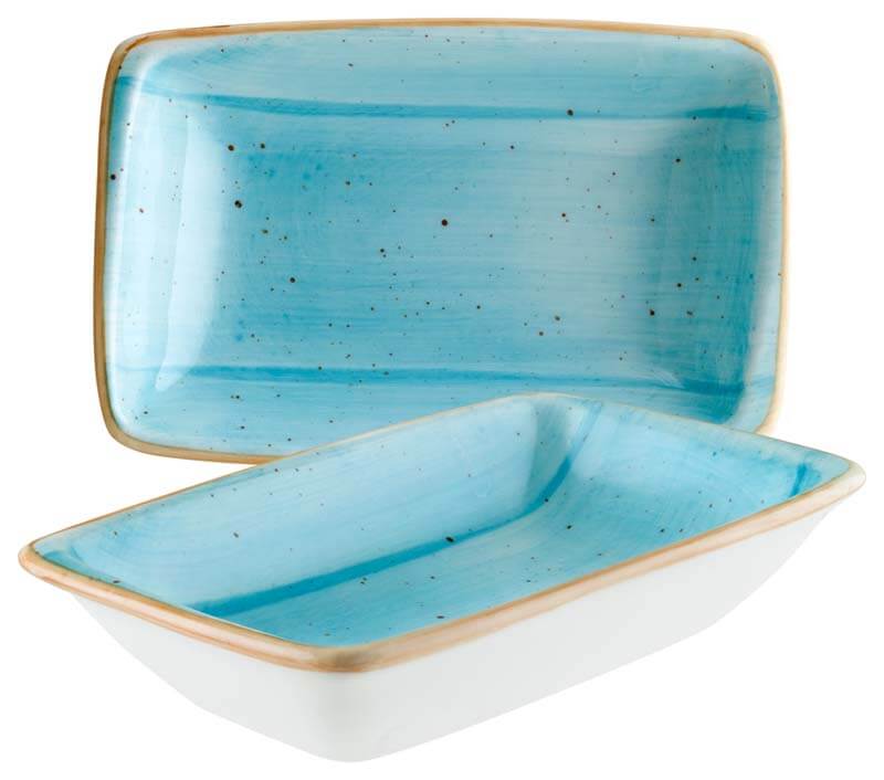 Bonna Aura Aqua Moove rectangular dish 16x9cm turquoise - 12 pcs.
