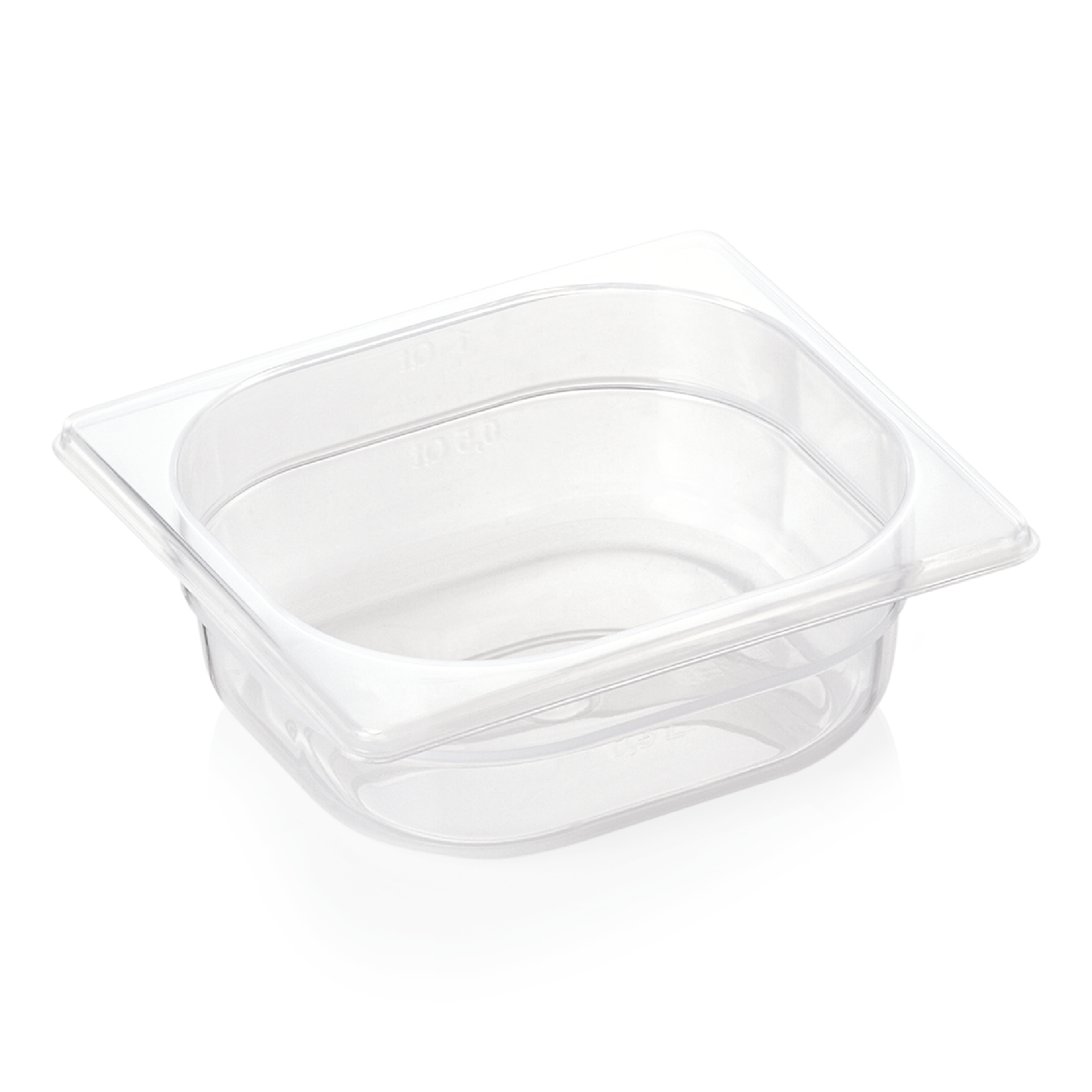 GN 1/6 container with scale, polypropylene - H 6,5cm (GN 84 series) GN 1/6 container with scale, polypropylene - H 6,5cm (GN 84 series)