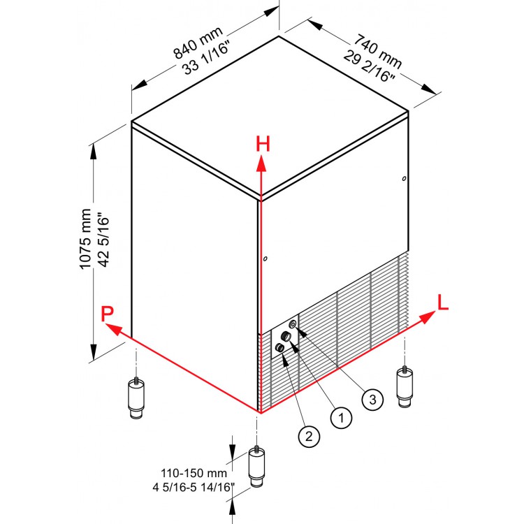 Brema Ice Cube Maker CB Series 1565A HC - Ice Cone (152 kg) Brema Ice Cube Maker CB Series 1565A HC - Ice Cone (152 kg)