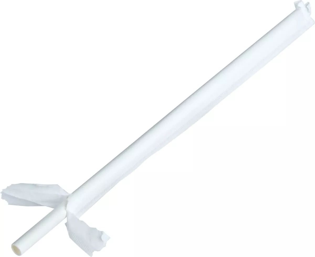 Drinking straws, paper (6x200mm), paper-wrapped - white (500 pcs.) Drinking straws, paper (6x200mm), paper-wrapped - white (500 pcs.)