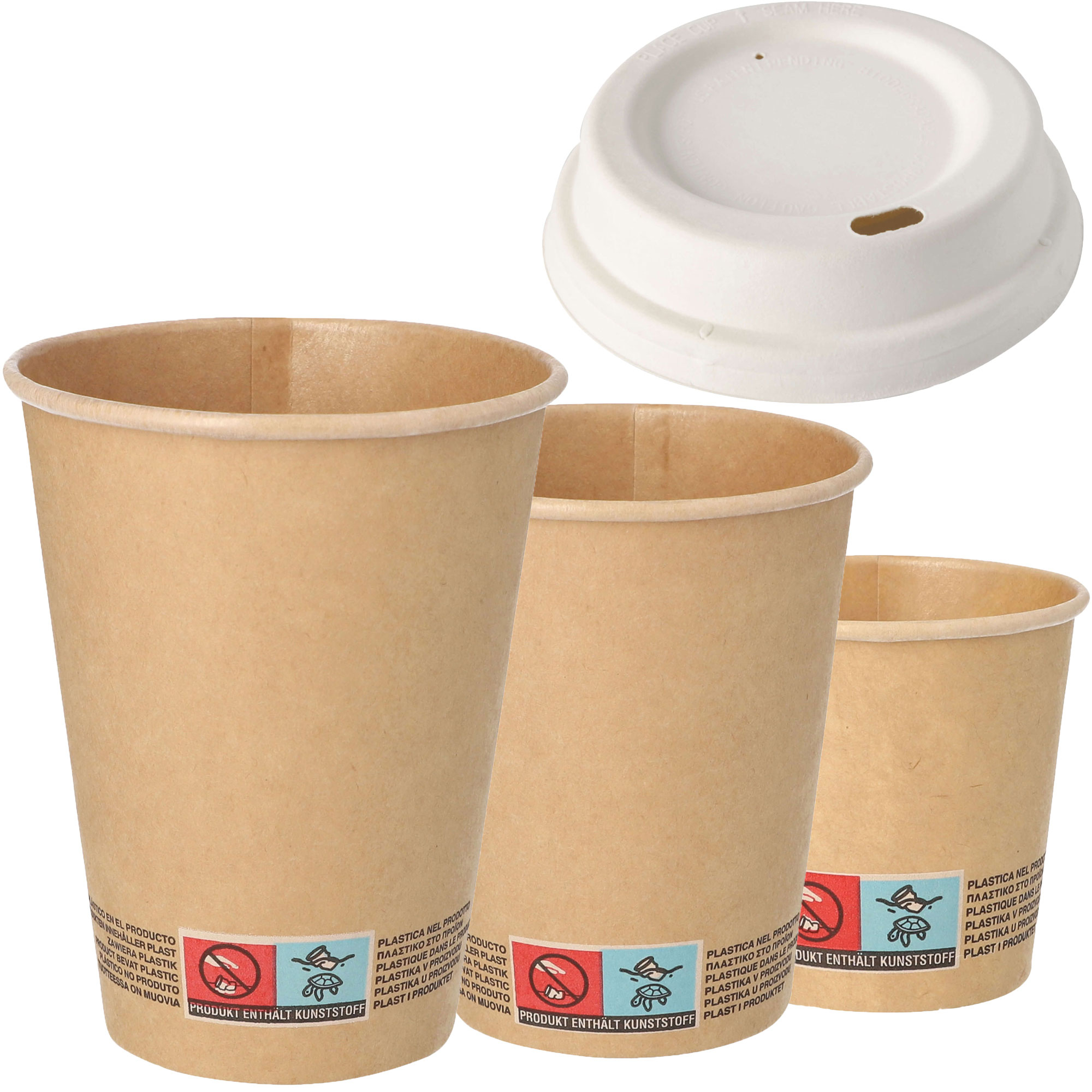 Espresso and Coffee cups and lids - various sizes