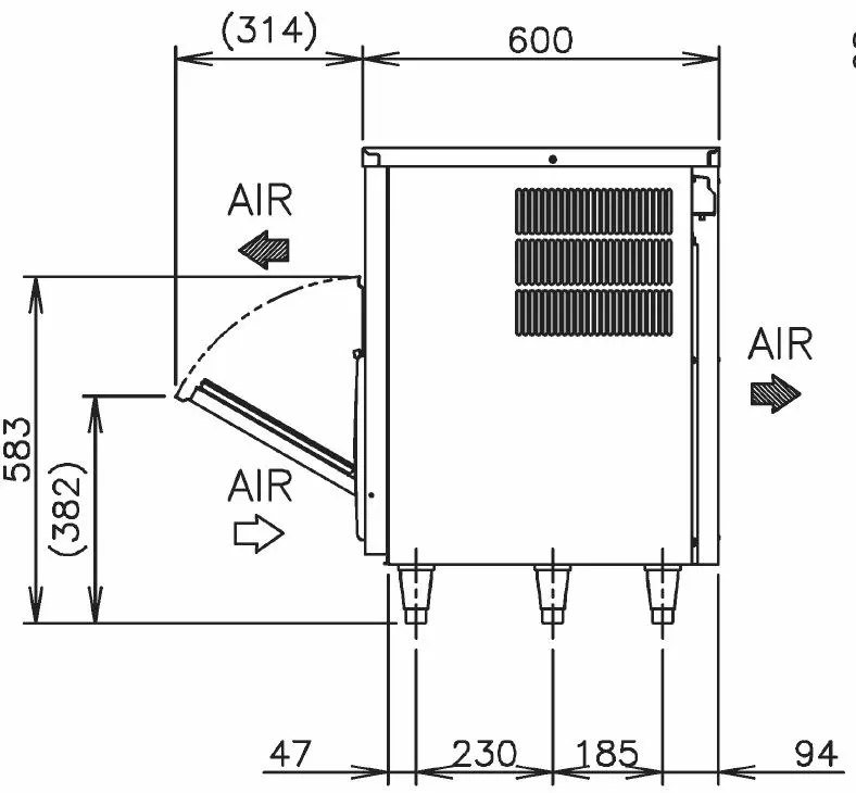 Hoshizaki IM-100CNE-HC-32 (92kg cube ice maker) Hoshizaki IM-100CNE-HC-32 (92kg cube ice maker)
