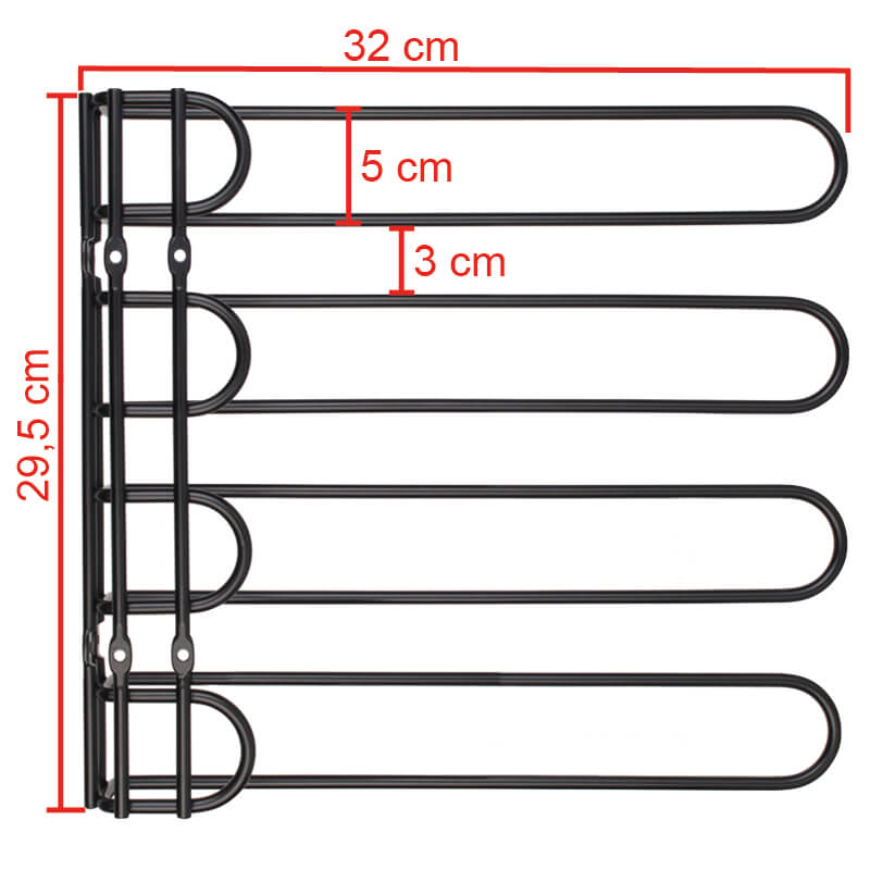 Multi glassware holder 32x29,5cm - black Multi glassware holder 32x29,5cm - black