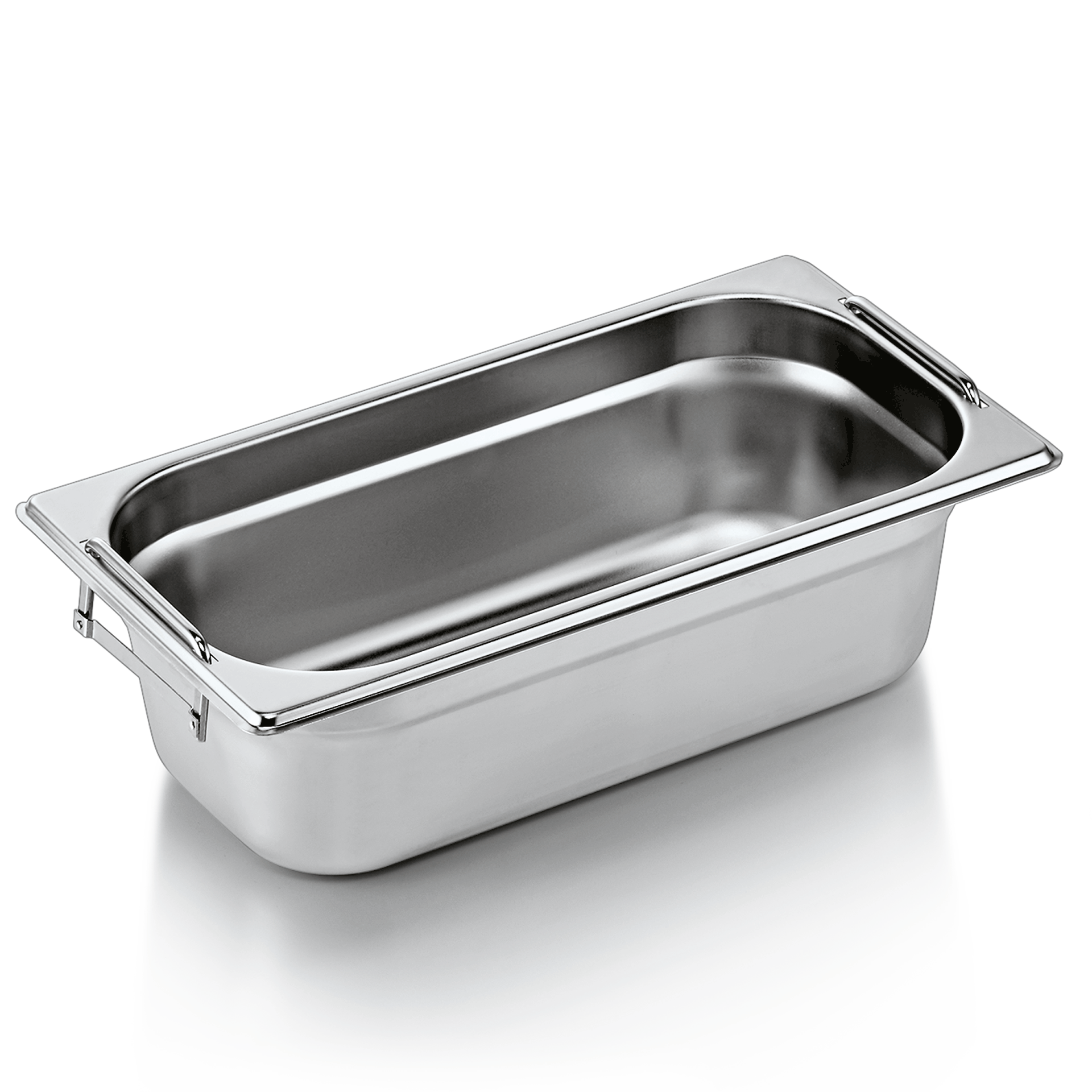 GN 1/3 container, with drop handles, CNS - 10cm (GN CORE series) GN 1/3 container, with drop handles, CNS - 10cm (GN CORE series)