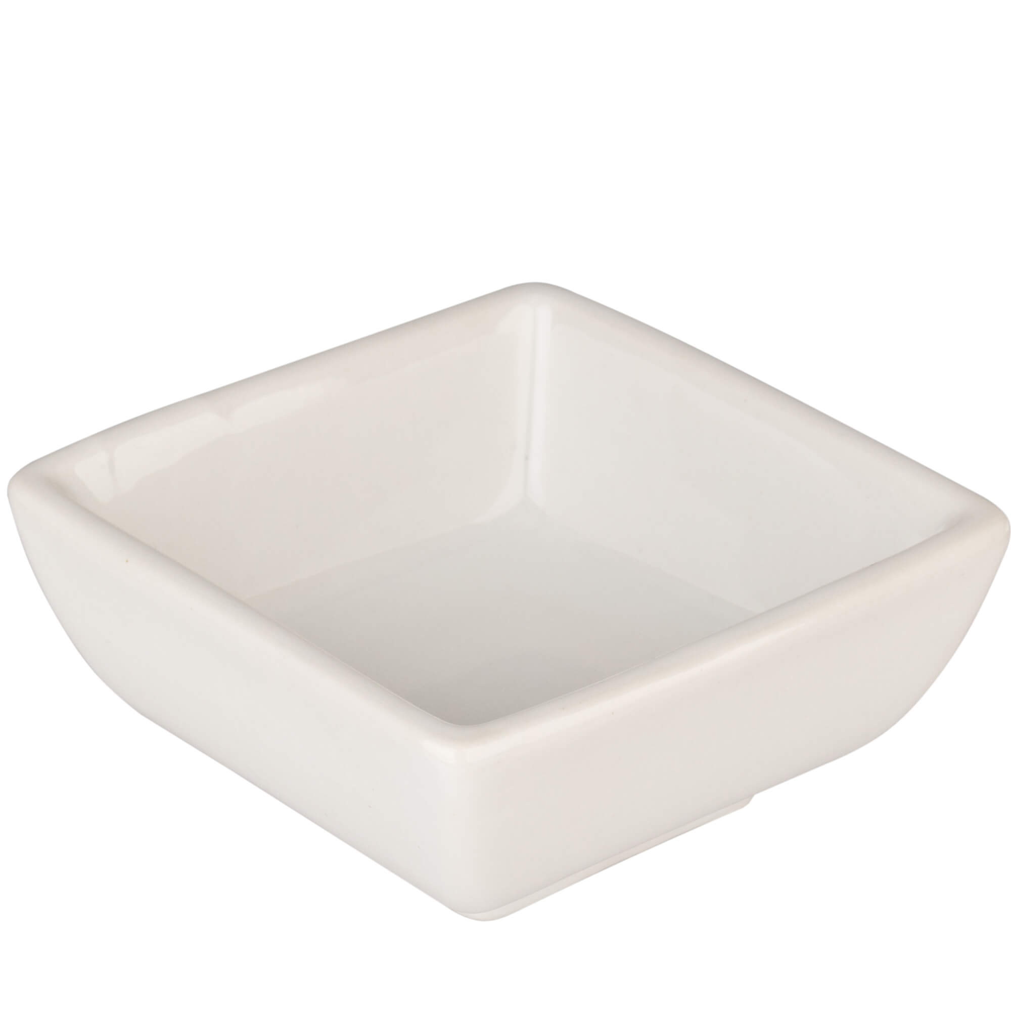 Dip bowl square, porcelain, white - 7x7x4cm