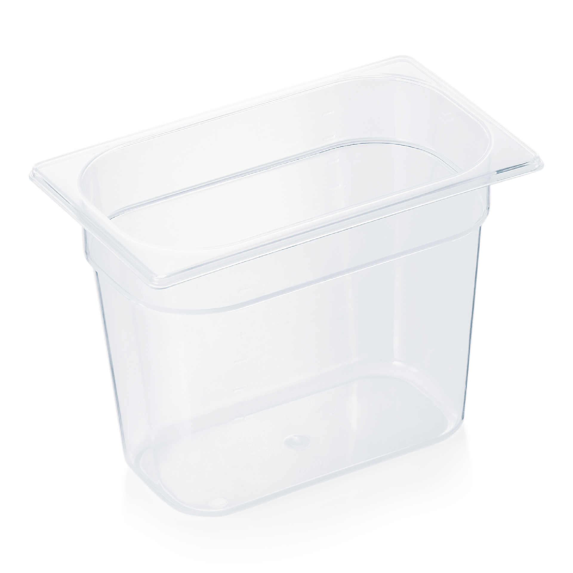 GN 1/4 container with scale, polypropylene - H 20cm (GN 84 series) GN 1/4 container with scale, polypropylene - H 20cm (GN 84 series)