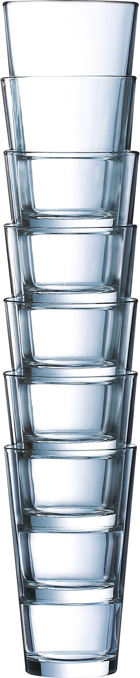 6 Whisky glasses, StackUp Arcoroc - 320ml (CM 0,2l)