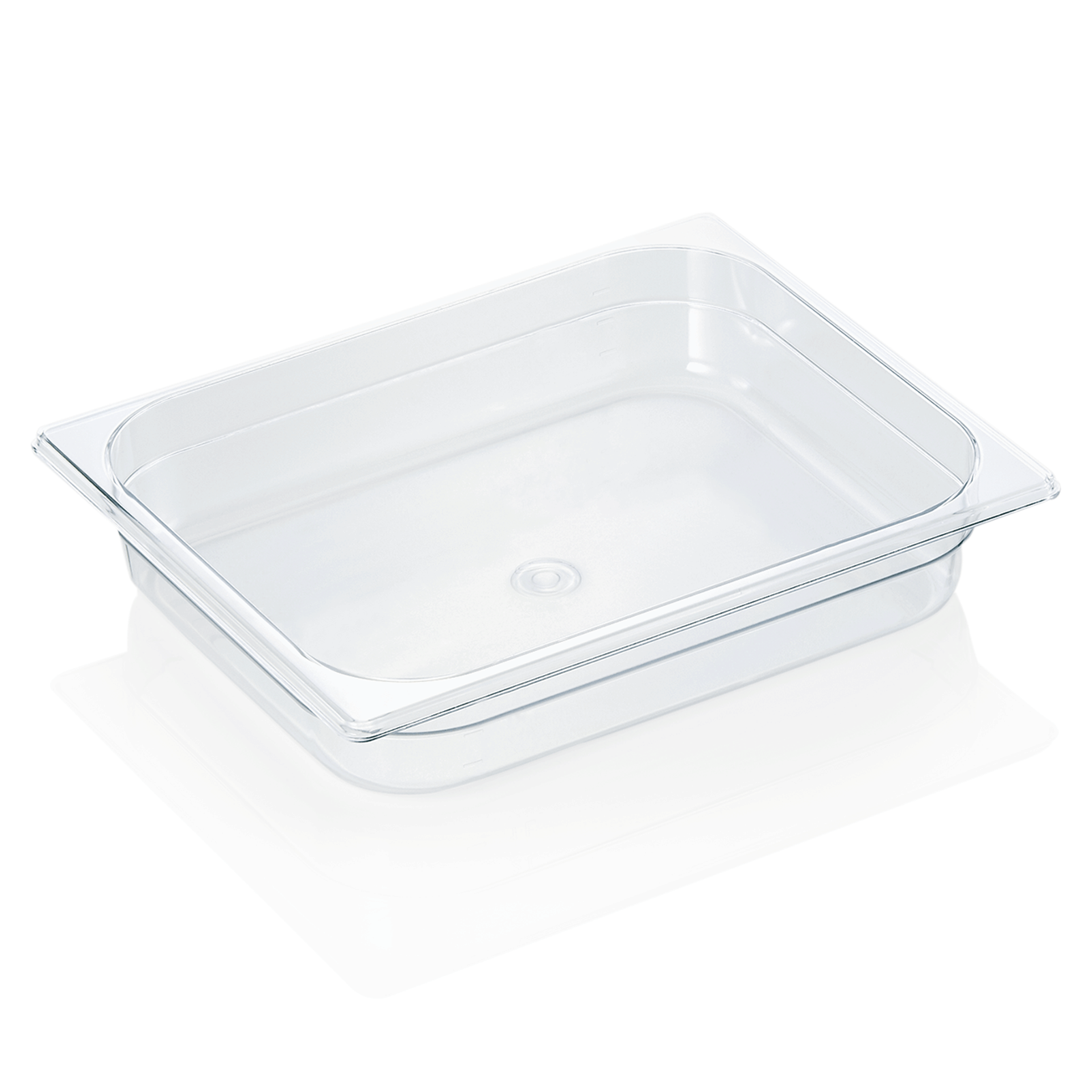 GN 1/2 container with scale, polycarbonate transparent - H 6,5cm (GN 94 series)