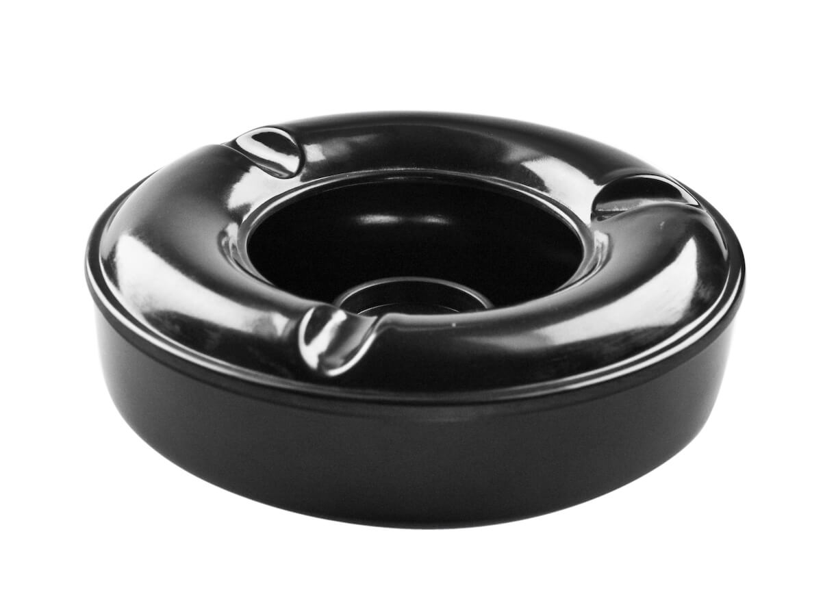 Wind ashtray black - plastic