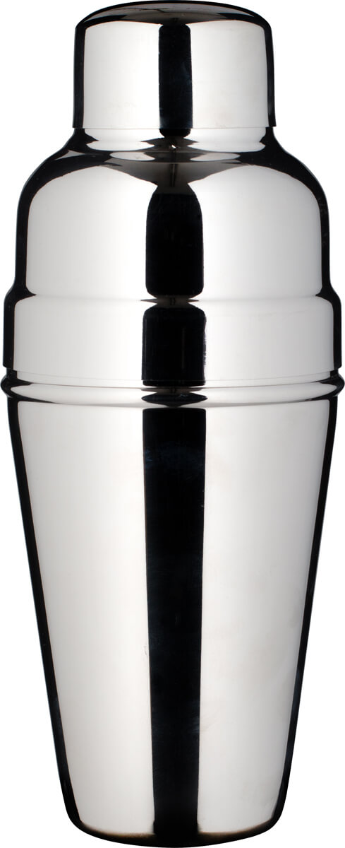 Cocktail shaker, BAR AID, polished stainless steel, tripartite (500ml)