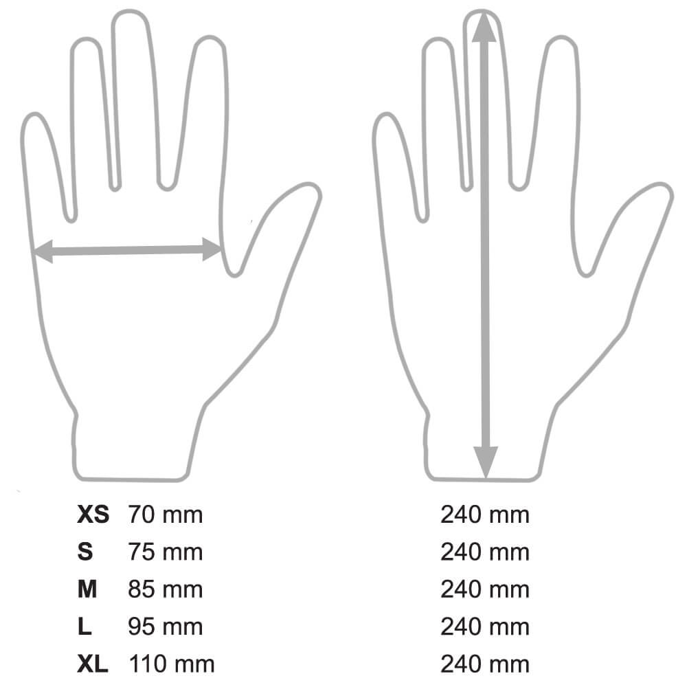 Nitrile gloves white - M (100 pcs.)
