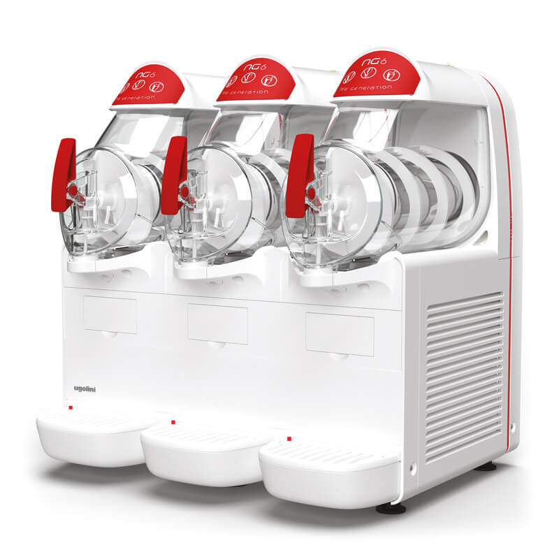 Slush ice machine Granitor® NG Easy 6-3 White R290, 3 x 6 liter container