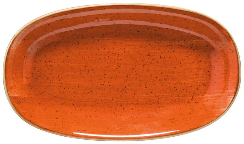 Bonna Aura Terracotta Gourmet Oval plate 34x19cm orange - 6 pcs.