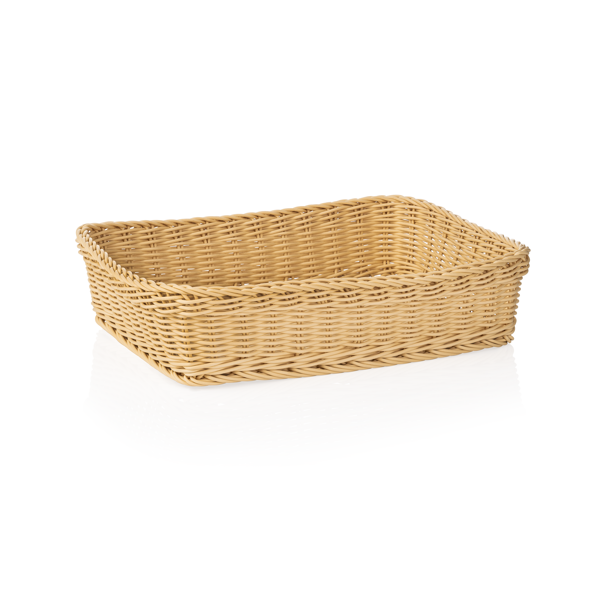 Polypropylene basket light beige - 40x30x10cm Polypropylene basket light beige - 40x30x10cm
