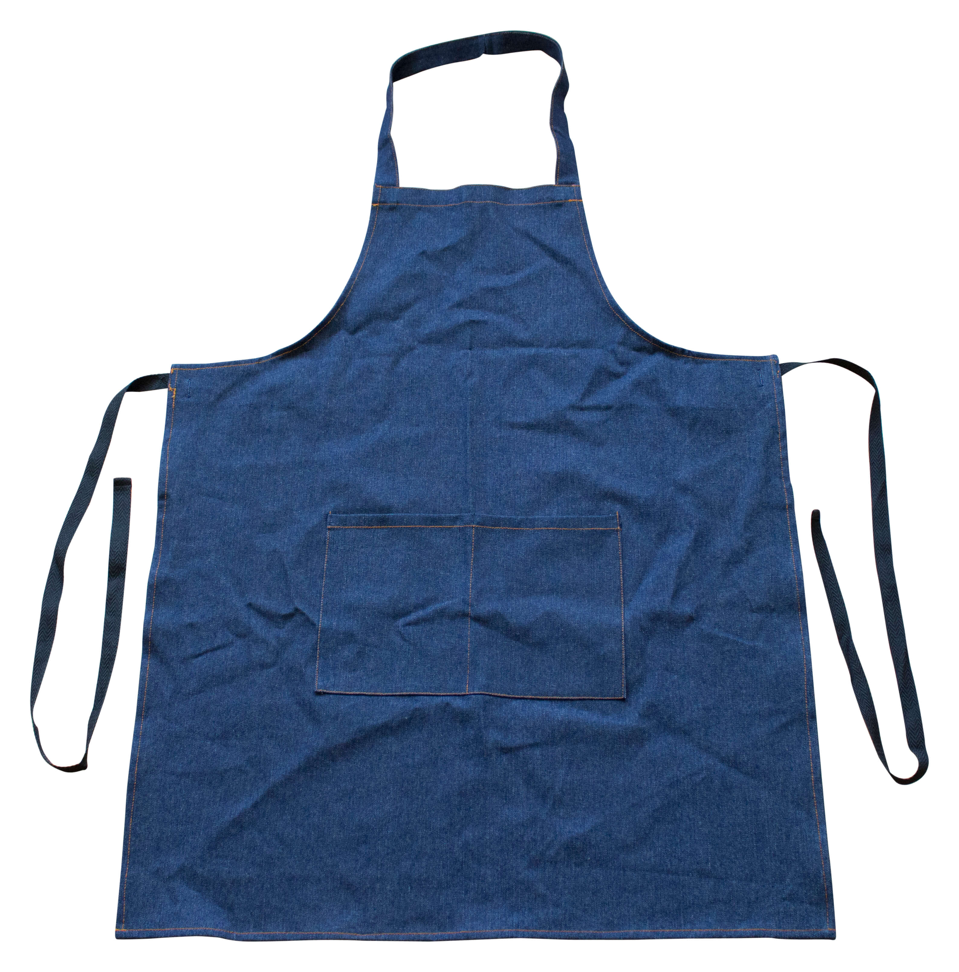 Bib apron, Jeans, 90x70cm - dark blue
