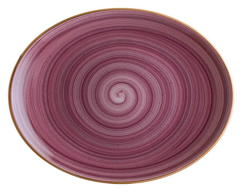 Bonna Aura Blackberry Moove oval plate 31x24cm purple - 6 pcs.