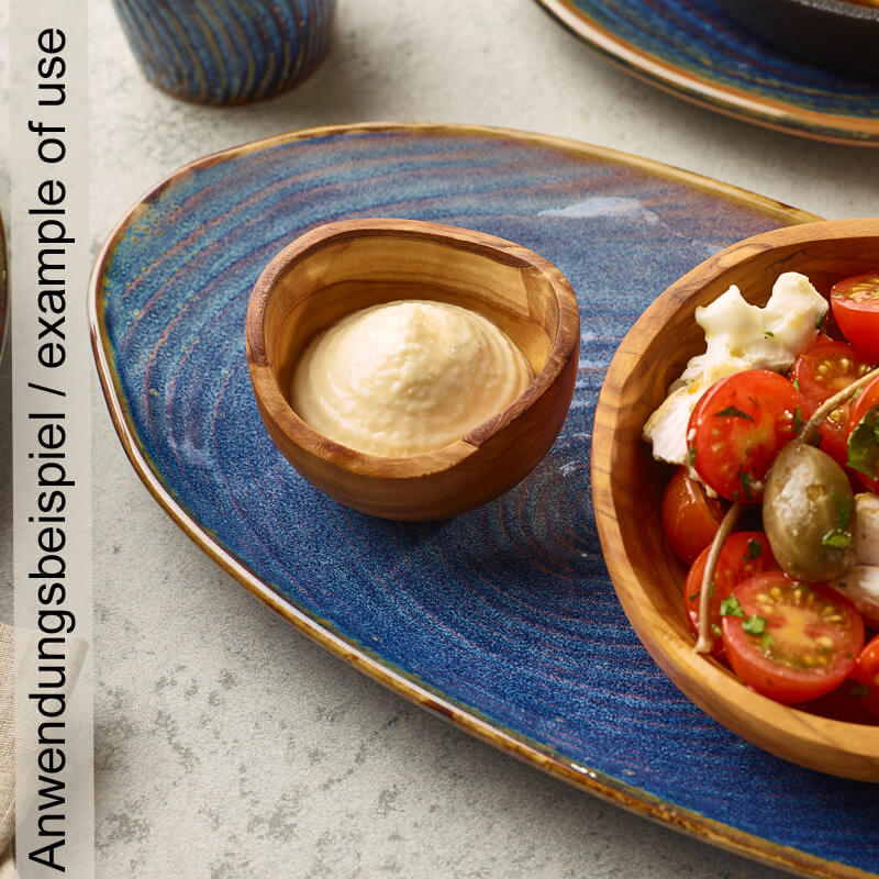 Olive Wood Dip Bowl - 50ml (12 pcs.) Olive Wood Dip Bowl - 50ml (12 pcs.)