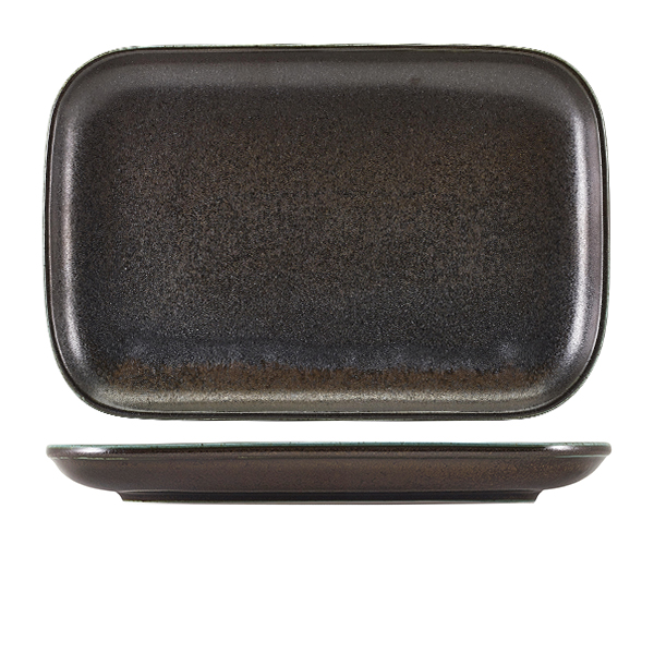 Rectangular plate Terra Cinder Black - 34,5 x 23,5 cm (6 pcs.)