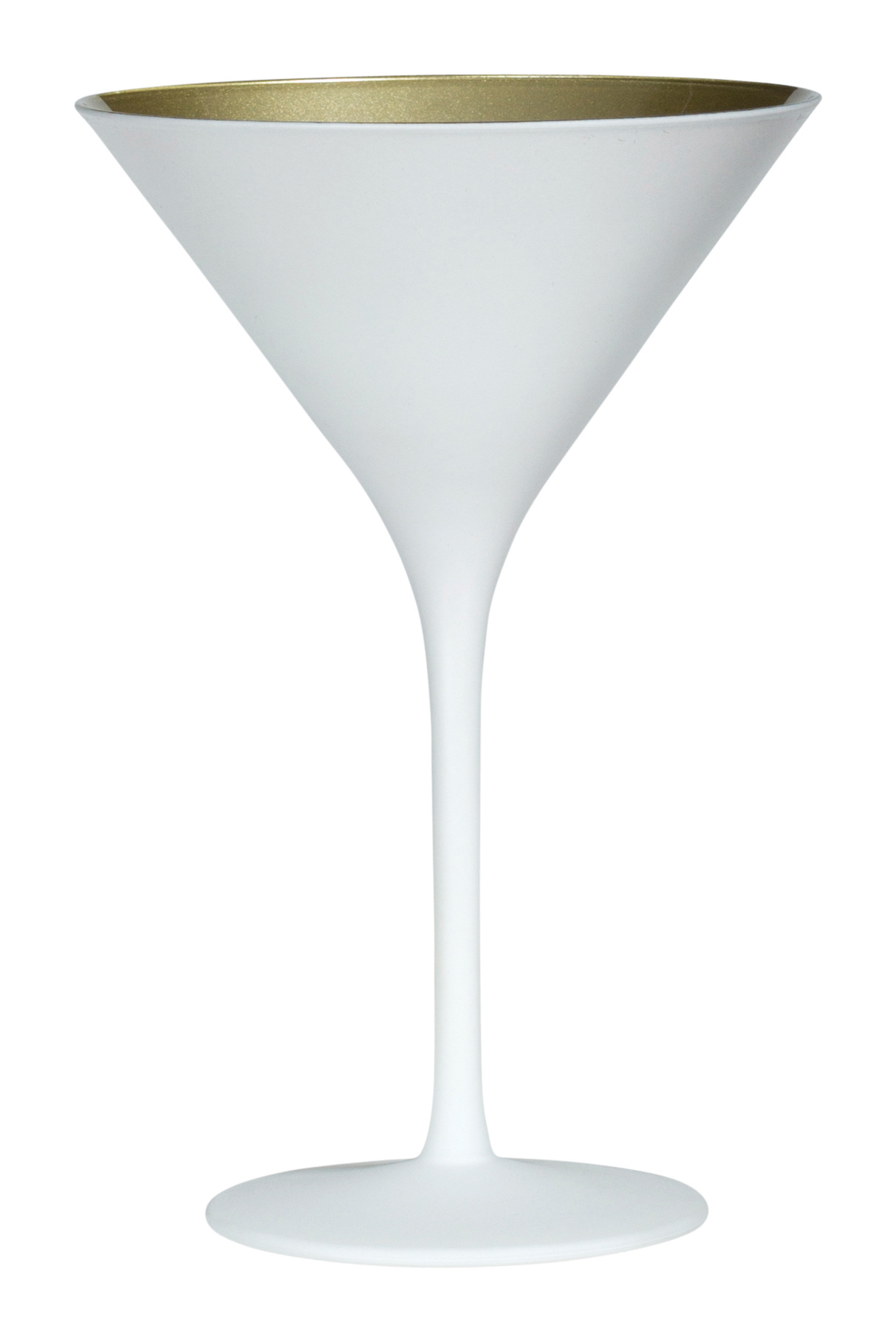 Martini glass, matt white/gold, Elements Stölzle - 240ml
