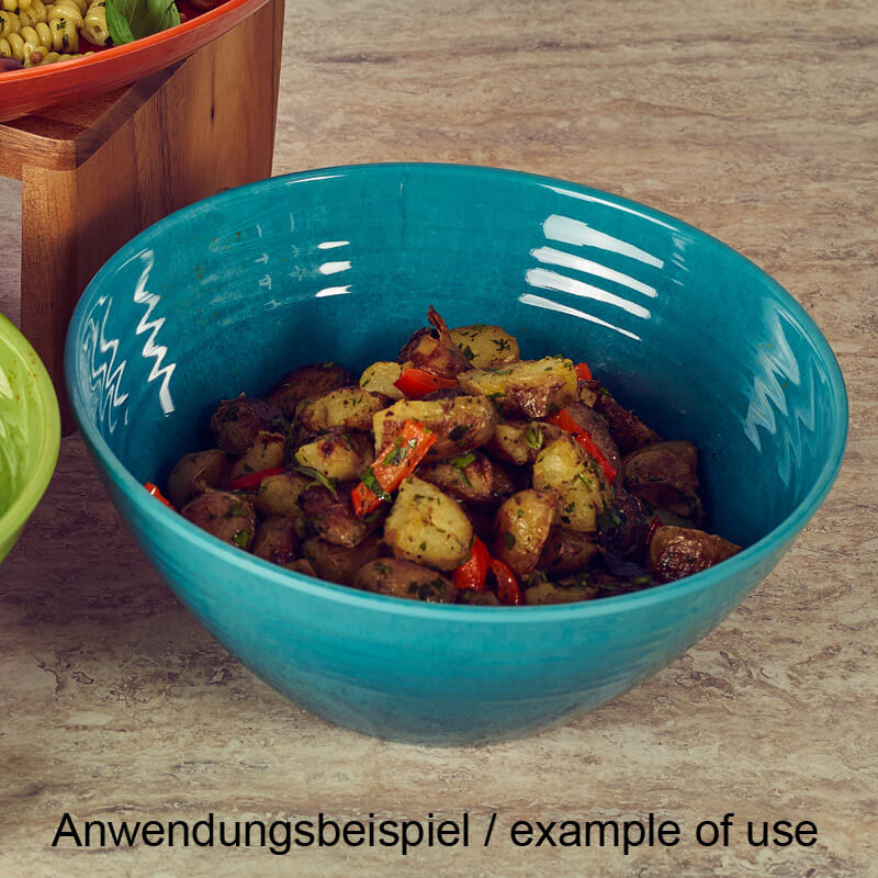 Melamine Bowl Casablanca, Light Blue Glazed - 2,6l / 24,5cm Melamine Bowl Casablanca, Light Blue Glazed - 2,6l / 24,5cm