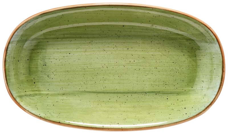 Bonna Aura Therapy Gourmet Oval plate 34x19cm green - 6 pcs. Bonna Aura Therapy Gourmet Oval plate 34x19cm green - 6 pcs.