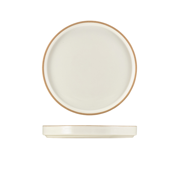 Presentation plate Kava white stoneware – 20 cm (6 pcs.)