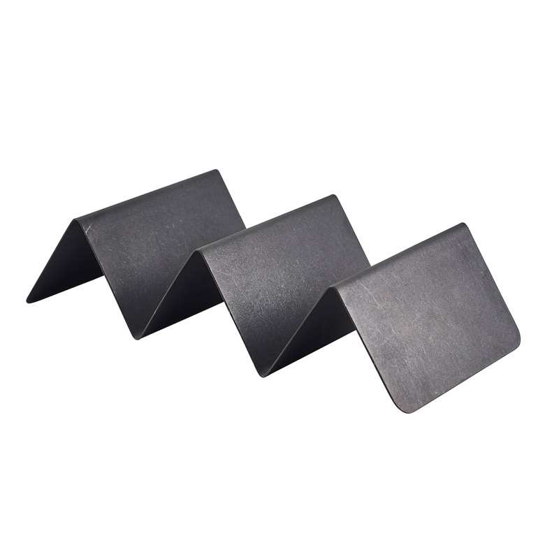 Fast food stand, stainless steel black - 2-tier (12 pcs.)