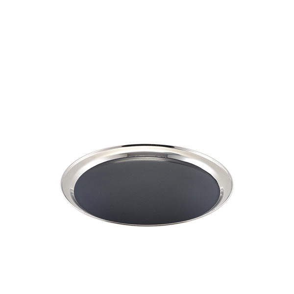 Tray, stainless steel, non-slip, round - 35cm Tray, stainless steel, non-slip, round - 35cm