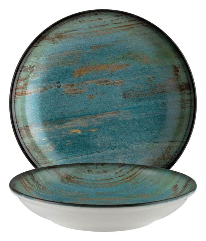 Bonna Madera Mint Bloom Deep plate 25cm blue - 6 pcs. Bonna Madera Mint Bloom Deep plate 25cm blue - 6 pcs.