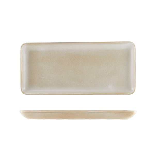 Narrow rectangular plate Antigo stoneware Barley – 31 x 14 cm (6 pcs.)