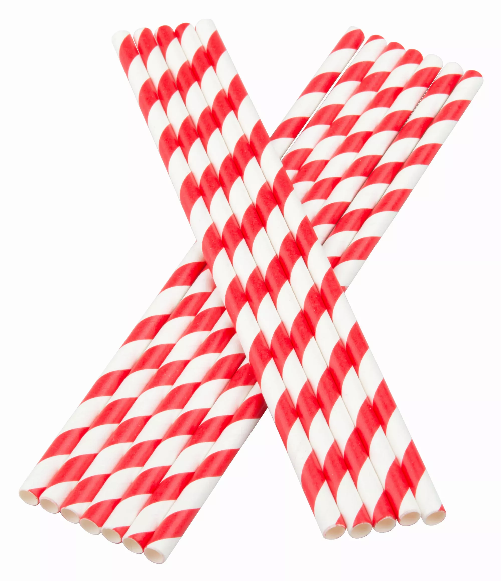 Drinking Straws, Paper (6x195mm) - red-white stripes (100 pcs.) Drinking Straws, Paper (6x195mm) - red-white stripes (100 pcs.)