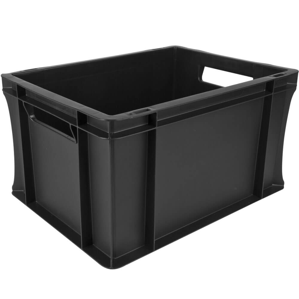 Transport box Euronorm black - 40x30x22cm