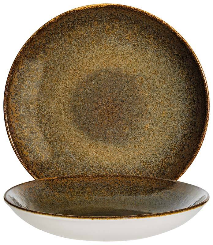 Bonna Ore Tierra Bloom Deep plate 23cm, 100cl brown - 6 pcs. Bonna Ore Tierra Bloom Deep plate 23cm, 100cl brown - 6 pcs.