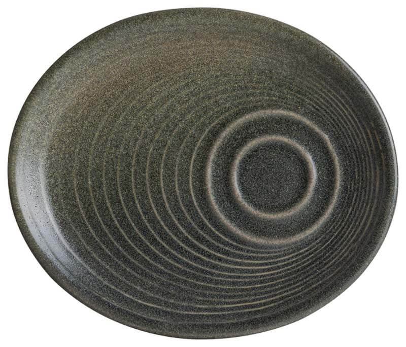 Bonna Hornfels Ripple Saucer 20x17cm grey - 12 pcs. Bonna Hornfels Ripple Saucer 20x17cm grey - 12 pcs.
