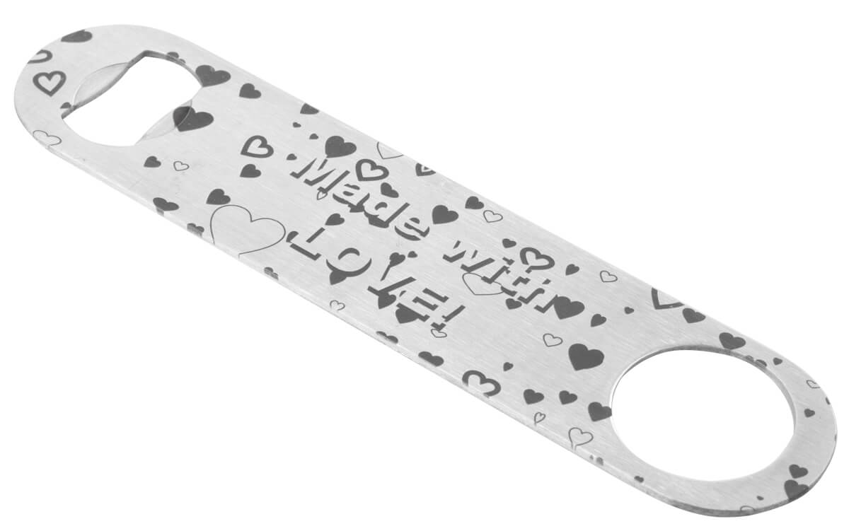 Speed opener, stainless steel - edition: Made with love